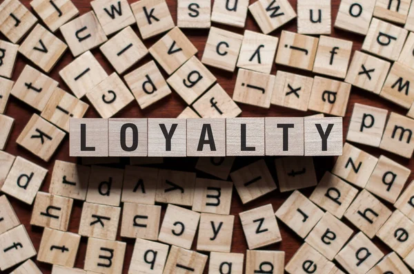 Loyalitätswort-Konzept — Stockfoto