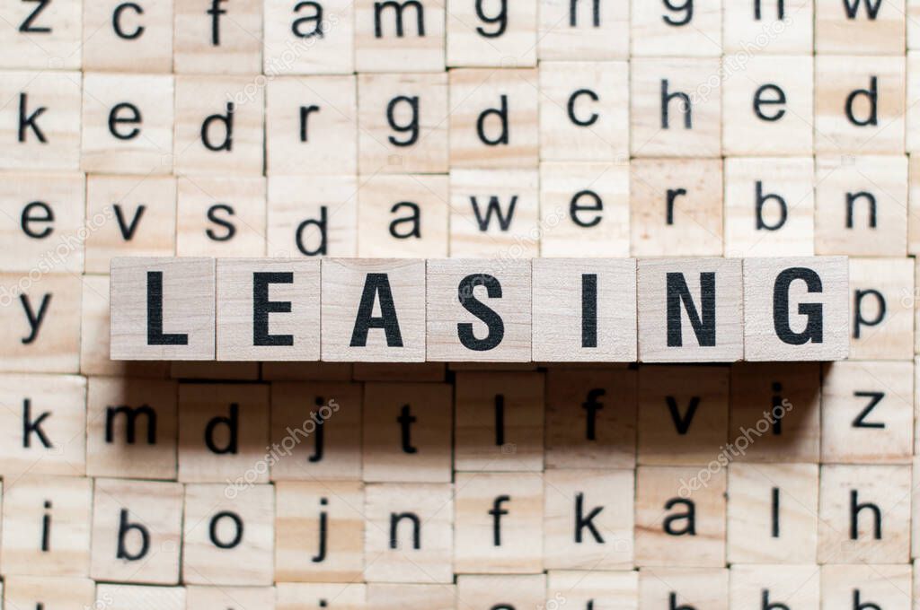 Leasing word concept