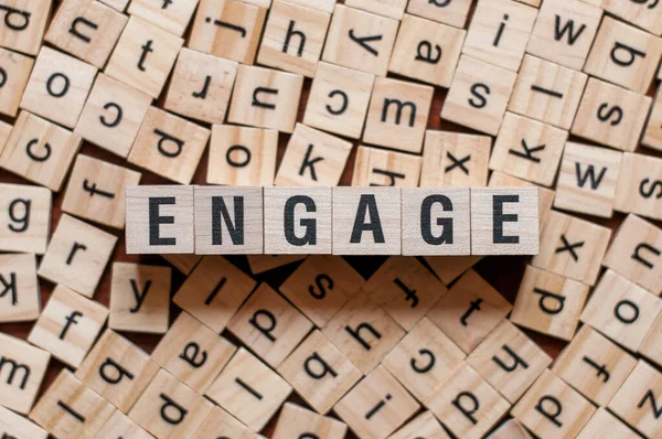 the word of ENGAGE on building blocks concept