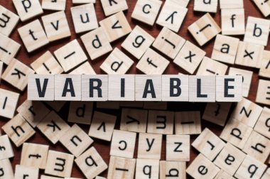 Tahta blokta değişken sözcük