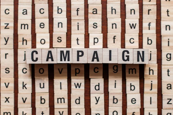 Έννοια λέξης εκστρατείας — Φωτογραφία Αρχείου