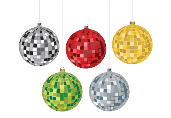 Multi-barevné vánoční koule — Stockový vektor