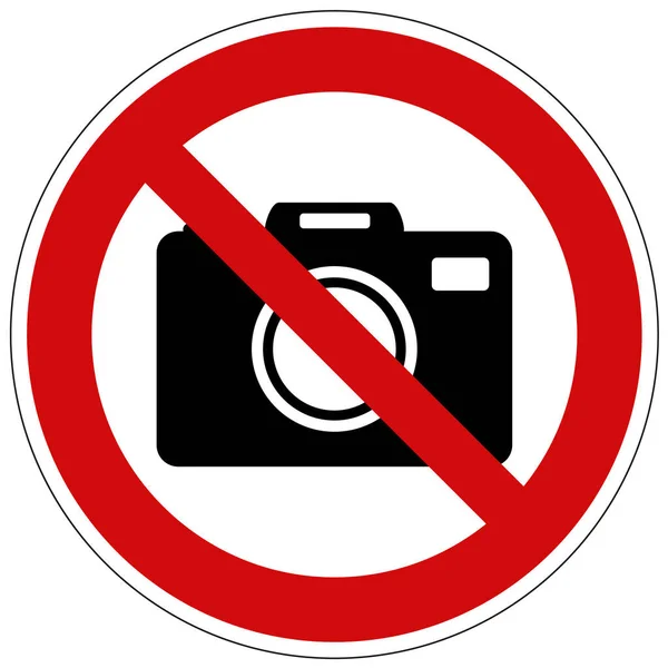 Photos Allowed Sign Isolated White Background — Stock Vector