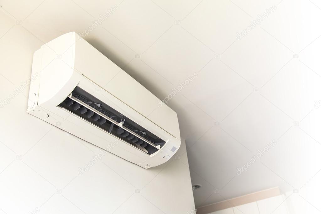  Air conditioner on wall background 