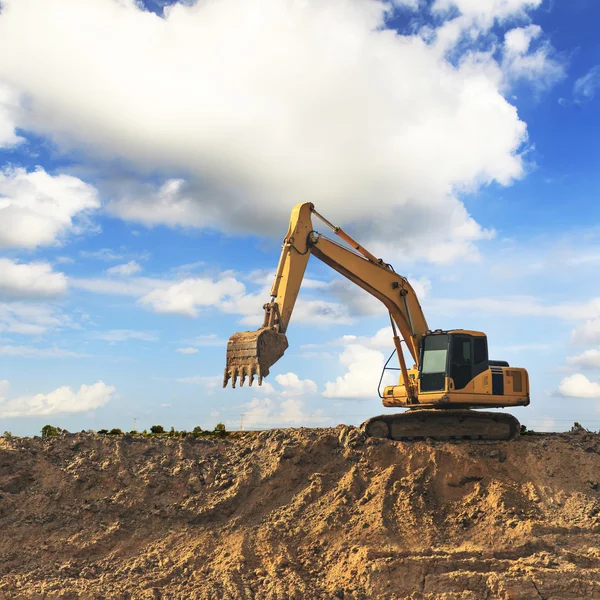 Excavator on a construction site — Stock Photo, Image