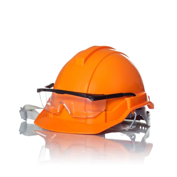 Safety helmet and goggles — Stock Photo, Image