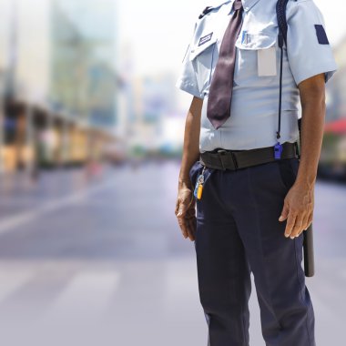 Profesyonel güvenlik görevlisi açık 