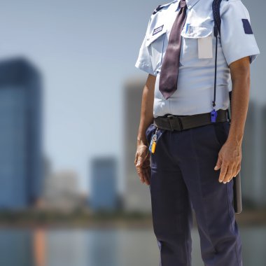 Profesyonel güvenlik görevlisi açık 