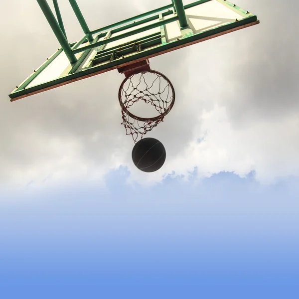 Celem dziedzinie koszykówki — Zdjęcie stockowe