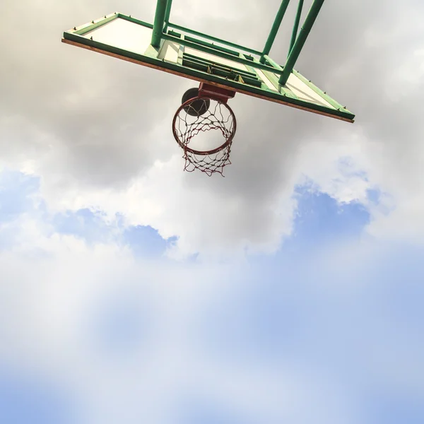Στόχος πεδίο μπάσκετ — Φωτογραφία Αρχείου