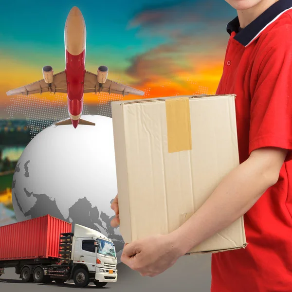 Delivery man, Worldwide Shipping — Stock Photo, Image