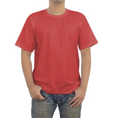 Kırmızı T-shirt erkeklerde 