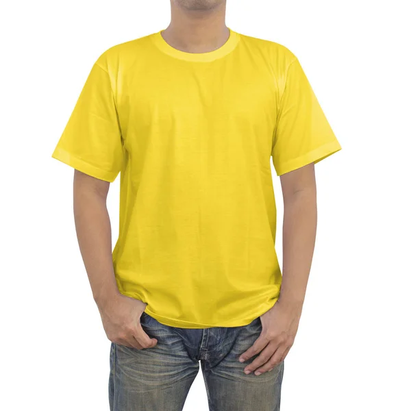 Άνδρες σε κίτρινο T-shirt — Φωτογραφία Αρχείου
