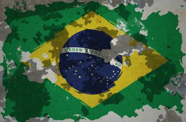 Brasil, bandeira grunge — Fotografia de Stock