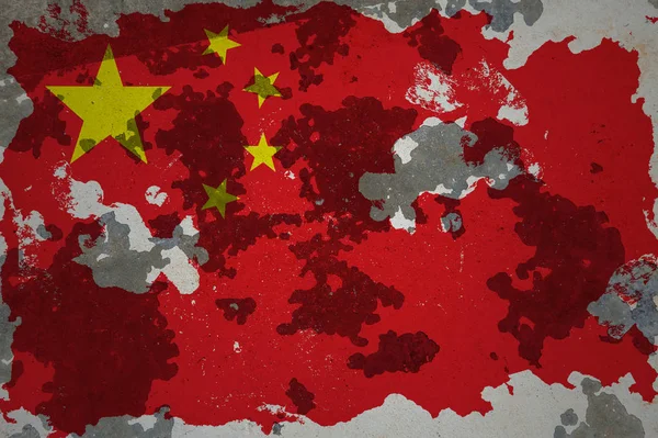 Çin, grunge bayrak — Stok fotoğraf