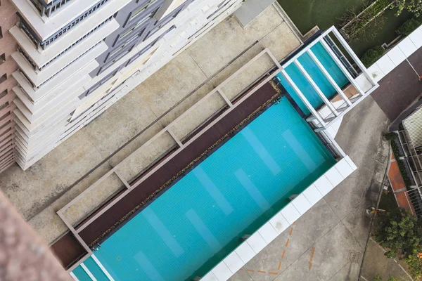 Aerial view of swimming pool — Stock Photo, Image