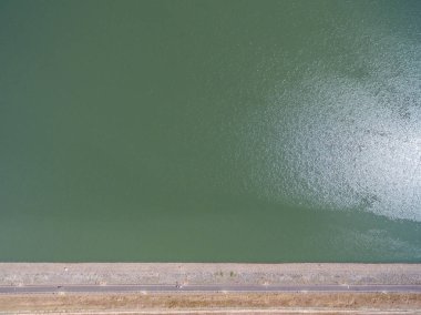 Hava üstten görünüm su yüzey arka plan 