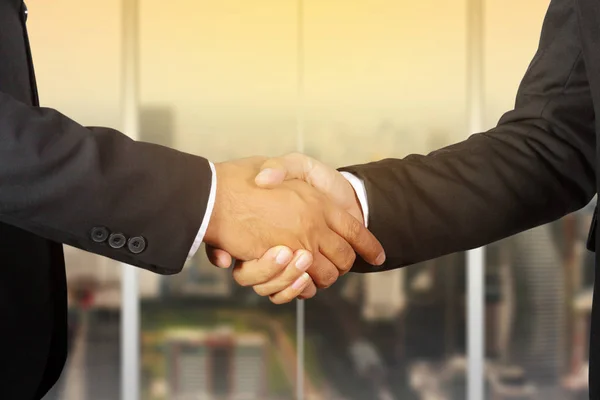 Businessman handshake, Successful businessmen handshaking — Stock Photo, Image