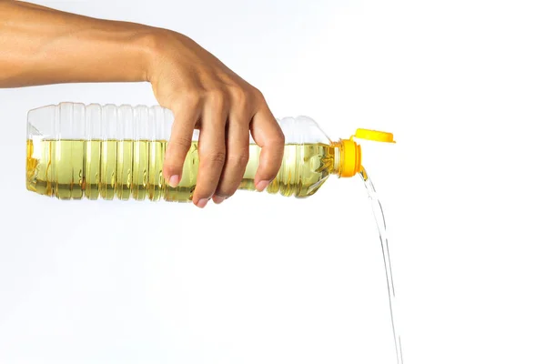 Vegetable oil pouring — Stock Photo, Image