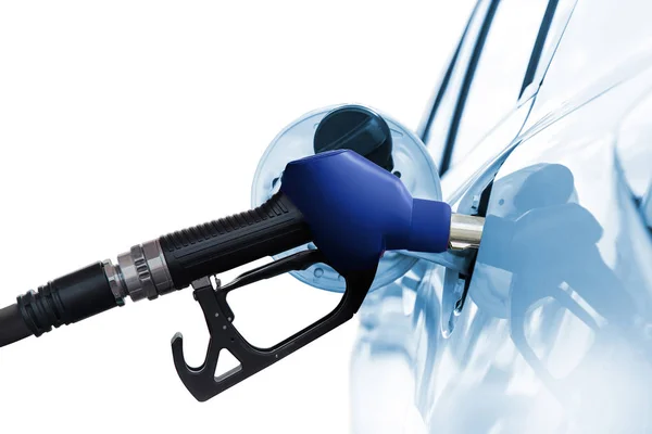 Να ανεφοδιάσουν σε καύσιμα αυτοκινήτου βενζίνη, ανεφοδιάζοντας σε καύσιμα αυτοκινήτων στο σταθμό ανεφοδιασμό — Φωτογραφία Αρχείου