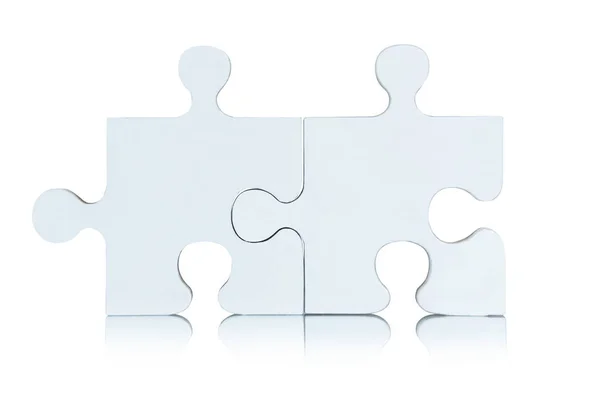 Puzzle pieces on white background — Stock Photo, Image