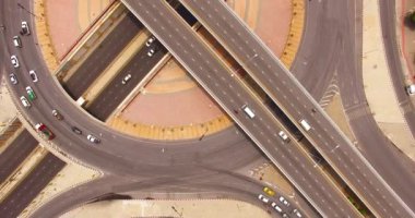 Güzel yol kavşak hava Üstten Görünüm