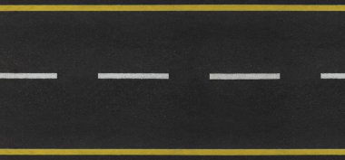 Yol asfalt Üstten Görünüm