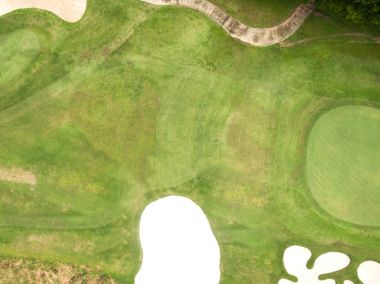 Aerial view of beautiful golf course clipart