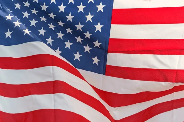 Estrela ondulante e listras Bandeira americana — Fotografia de Stock