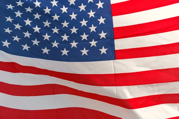 Estrela ondulante e listras Bandeira americana — Fotografia de Stock