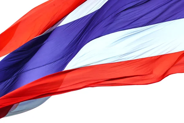 Macha flagą, Tajlandii, na białym tle — Zdjęcie stockowe