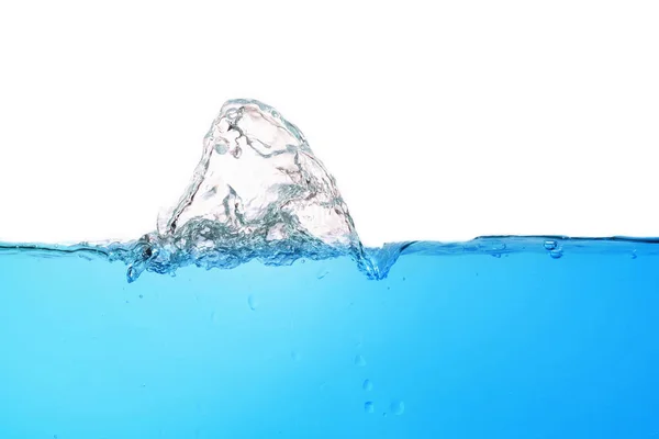 Onda de água azul e bolhas textura de fundo — Fotografia de Stock