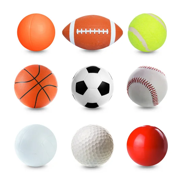 Set of Sports Balls on white background — Stock Photo, Image