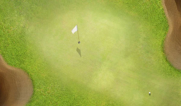 Översta Flygfoto över golfbana — Stockfoto