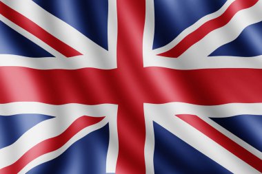İngiltere bayrak, gerçekçi illüstrasyon