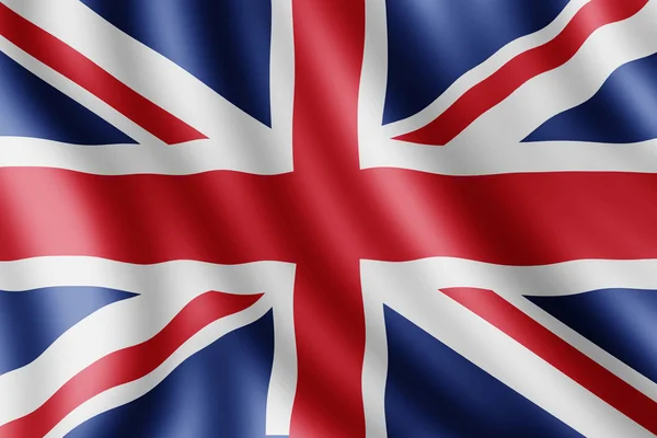 United Kingdom flag, Realistic illustration — Stock Photo, Image