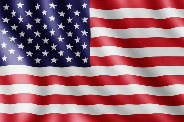 Флаг США, реалистичная иллюстрация — стоковое фото