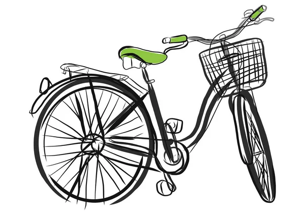 Ręcznie rysowane z rowerów, ilustracja — Zdjęcie stockowe