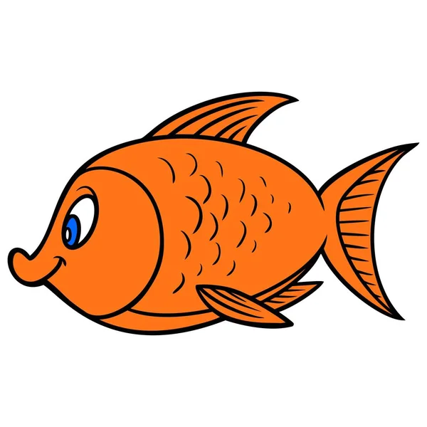 Fish Cutie Eine Cartoon Illustration Eines Niedlichen Tropischen Fisches — Stockvektor