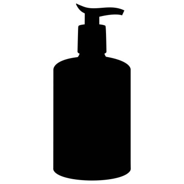 El dezenfektanı silueti - El dezenfektanı şişesi silueti çizimi.