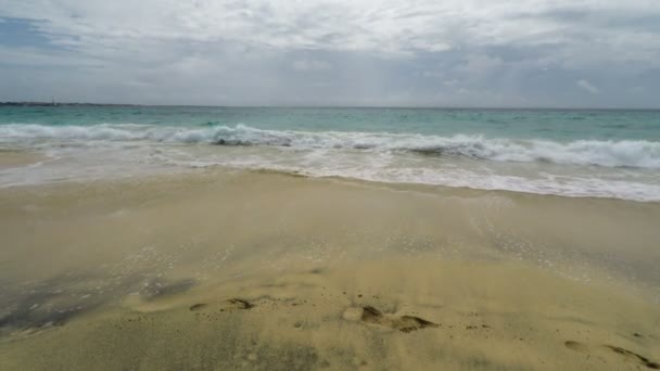 Tropical beach on sal island in cape verde — Stock Video