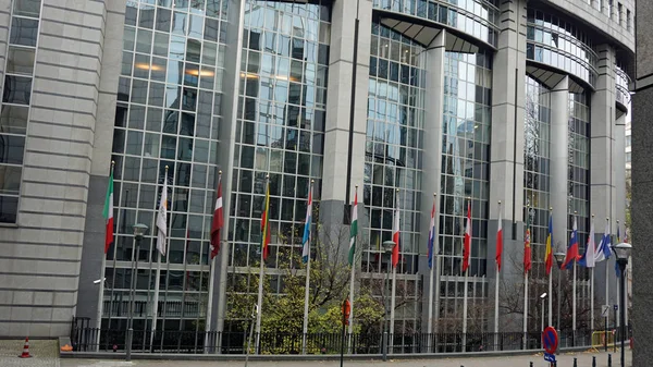 Banderas en el parlamento — Foto de Stock