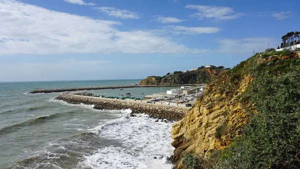 Piccolo vecchio porto di Albufeira in Portogallo — Foto Stock