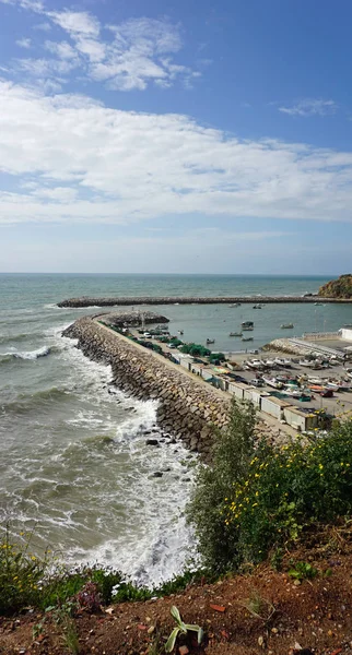 Kleiner alter hafen von albufeira in portugal — Stockfoto