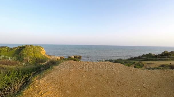 Albufeira playa en portugal — Vídeo de stock