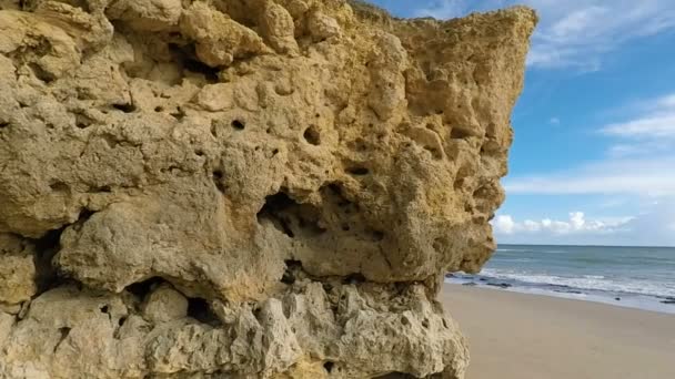 Oura-stranden i portugal — Stockvideo