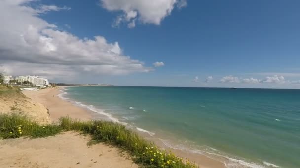 Playa de senhora de rocha — Vídeo de stock