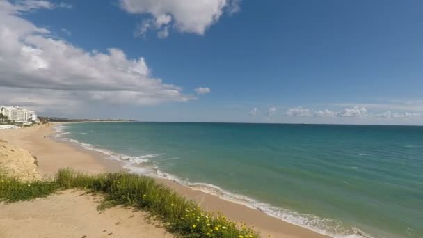 Playa de senhora de rocha — Vídeo de stock