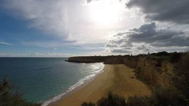 Bahía de praia de marinha — Vídeos de Stock