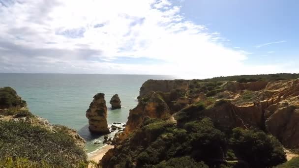 Praia de marinha — Stok video